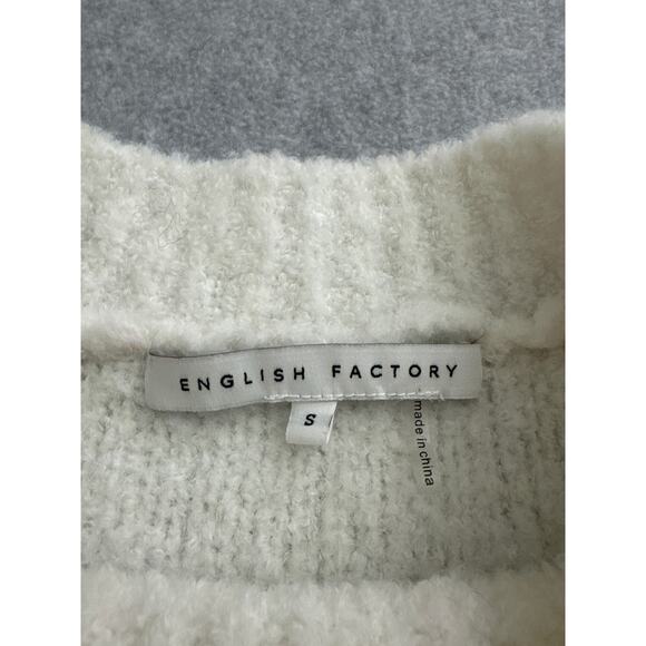 English Factory Cozy Roundneck Sweater – Size Small – Winter White - Picture 3 of 7